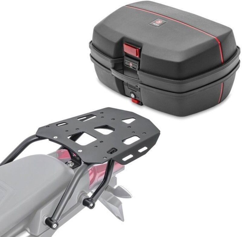 Set-Top-Case + Halterung für Aprilia Tuareg 660 22-25 Bagtecs TB8 45L