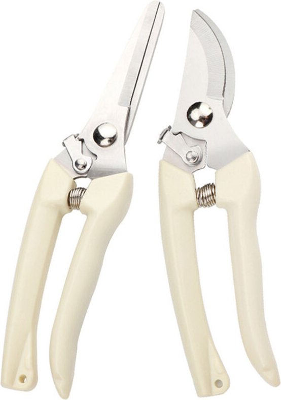 Handgartenschere für Bonsai, hochpräzise Gartenschere mit gebogener Klinge aus Edelstahl – 2 Stück