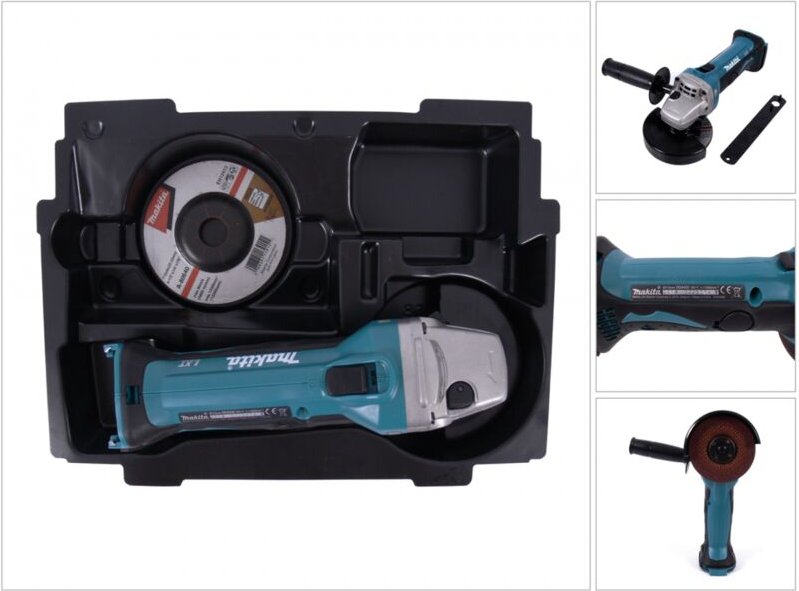 Dga 452 ze Akku Winkelschleifer 18V 115mm Solo + 1x passende Einlage für Makpac ( 837632-8 ) - ohne Akku, ohne Ladegerät...
