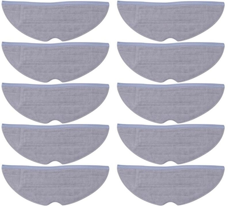 10 Pcs Mopp Tuch Pads Ersatz für S7 T7S T7 Plus Staubsauger Teile Mikrofaser Weichen Pad
