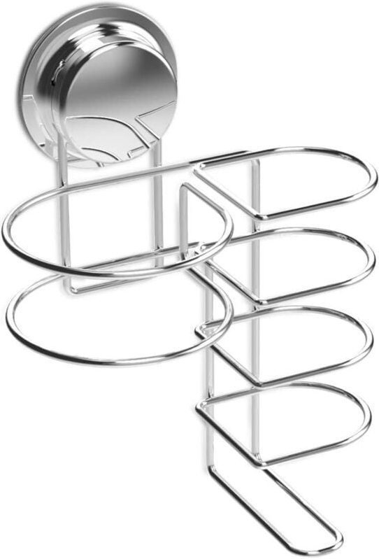 Schraubenloser, wandmontierter Saugnapfhalter für Haarglätter – Badezimmeraufbewahrung