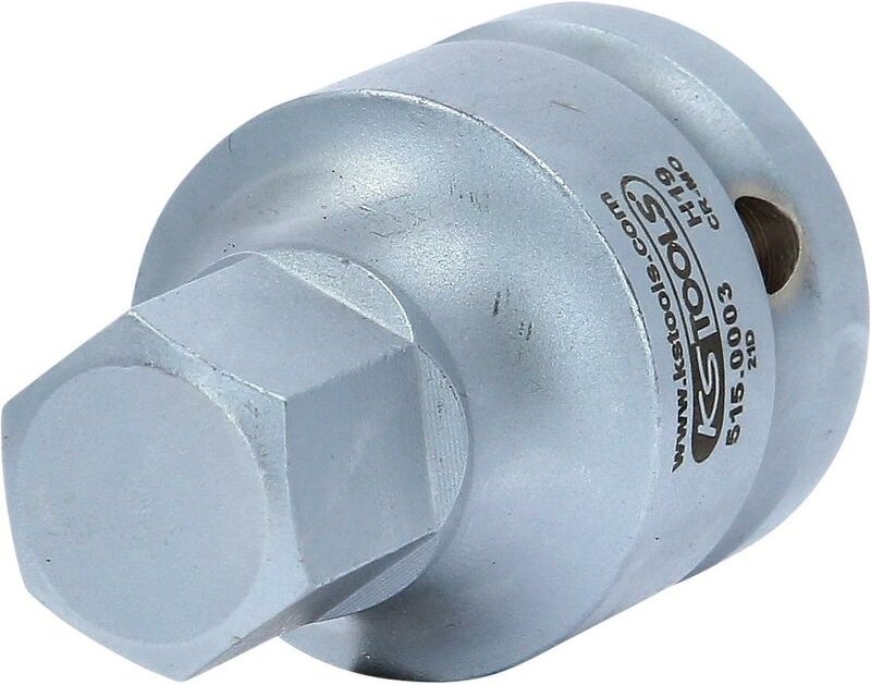 3/4' Kraft-Bit-Stecknuss Innensechskant kurz, 19mm