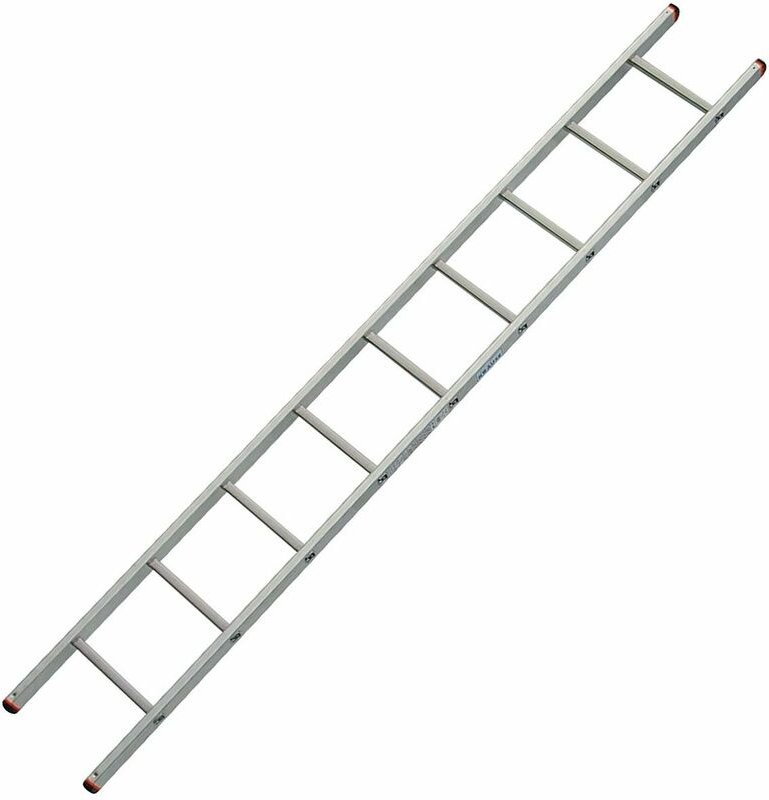 Monto sibilo Alu Sprossen-Anlegeleiter 9 Tritte Sprossenleiter Aluleiter - Krause