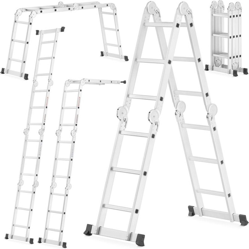 Klappleiter - Arbeitshöhe 4,50 m - Aluminium - multifunktional