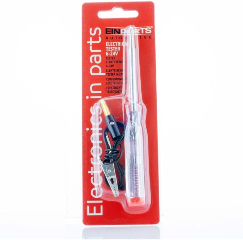 Professioneller 6V-24V Kfz-Stromkreistester mit Krokodilklemme
