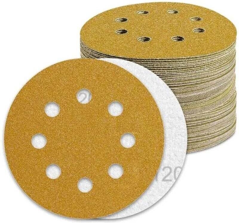 100 Schleifscheiben, 125 mm, Körnung 120 – Schleifpapier für Exzenterschleifer – Profiqualität