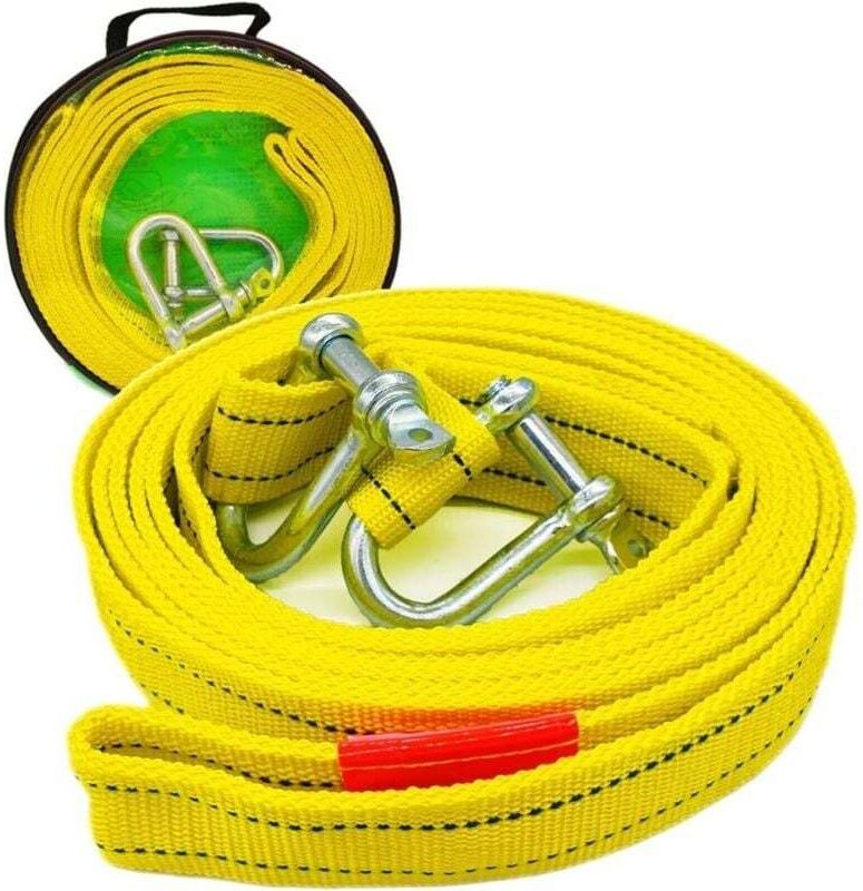 5T 5M Abschleppgurt – Hochleistungsgurt – Bauwesen/Transport – 2 D-Haken, hohe Festigkeit – Für Bauunternehmer und Fahre...