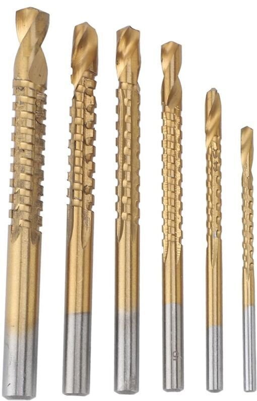 Holzbohrer-Set, 6-teiliges Set für Holzbearbeitung, 3-8 mm Bohrer für Holz, PVC, Kunststoffplatten, Nuten, Fasen und dün...