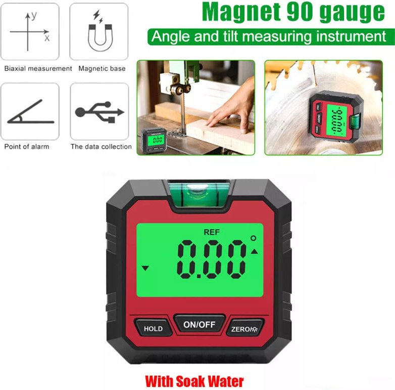 Ej.life - Neigungsmesser, magnetischer digitaler Neigungsmesser 0 180 °, elektronische digitale Wasserwaage, automatisch...