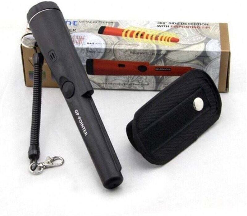 Détecteur De Métaux Étanche IP66 Avec Pointeur Pour Chasse Au Trésor Pièces De Monnaie Noir