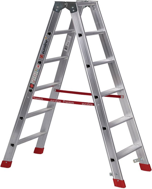 Euroline Premium 30577 Stufenstehleiter 2x6 Stufen