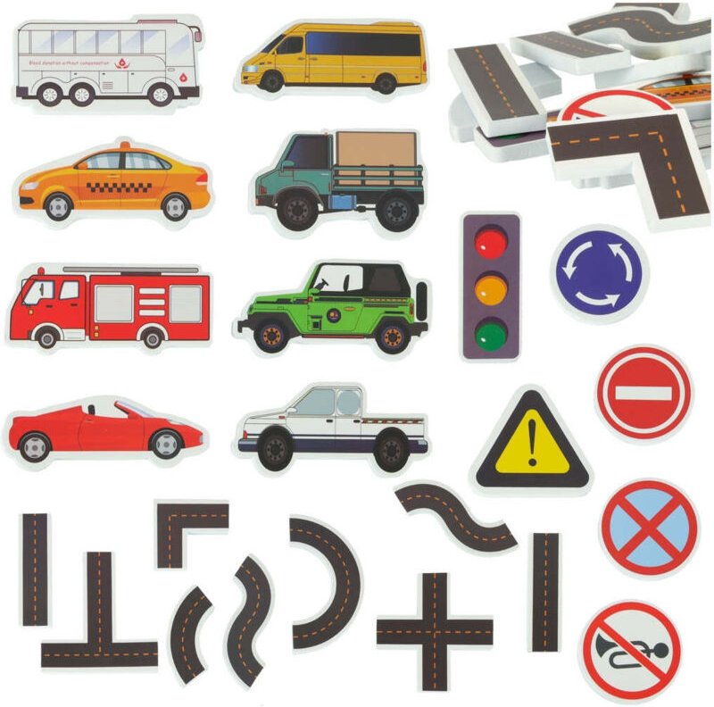 Spielzeug straenautos aus schaumbad