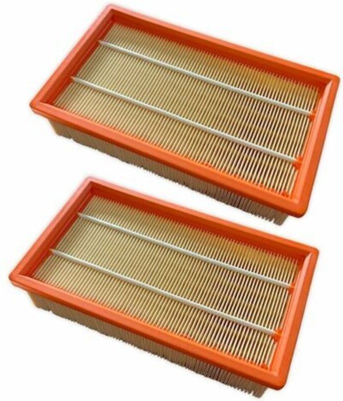 2 Stück Flachfaltenfilter Ersatz für Karcher NT25/1 Ap/NT 35/1 Ap/NT45/1 NT55/1 NT361 NT561 NT611 Tact Te m Eco Ersatzfi...