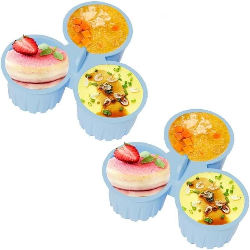 2-teilige Silikon-Eierform für die Heißluftfritteuse, antihaftbeschichtete Backplatte für die Heißluftfritteuse, 3 Fäche...