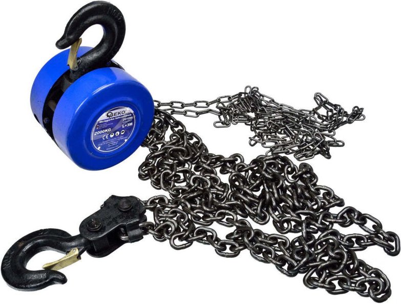 Premium Kettenzug 2t X 3m Stahl Für Schwerlasten Werkstatt