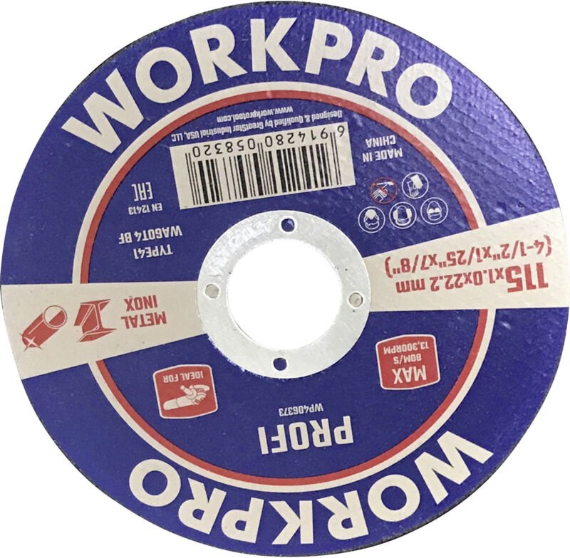 WorkPro WP406373 Trennscheibe 115 mm 10 St. INOX, Metall