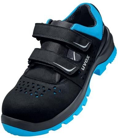 uvex 2 xenova® Sandalen S1 schwarz, blau Weite 11 Gr. 38