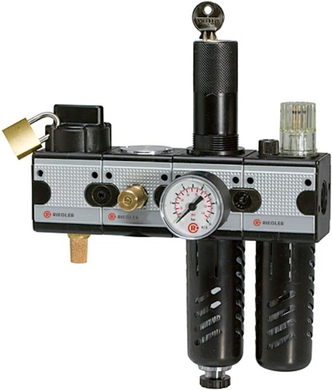 Riegler Wartungsstation SAFETY »multifix«, KH-AV-2-tlg.-WE, HA, BG3, G1/2