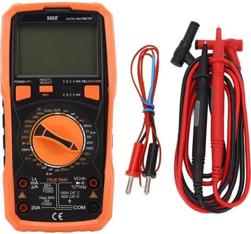 Multimètre Numérique LCD Mesure Tension Courant AC DC Résistance Inductance Capacité 2000uF 20MHz