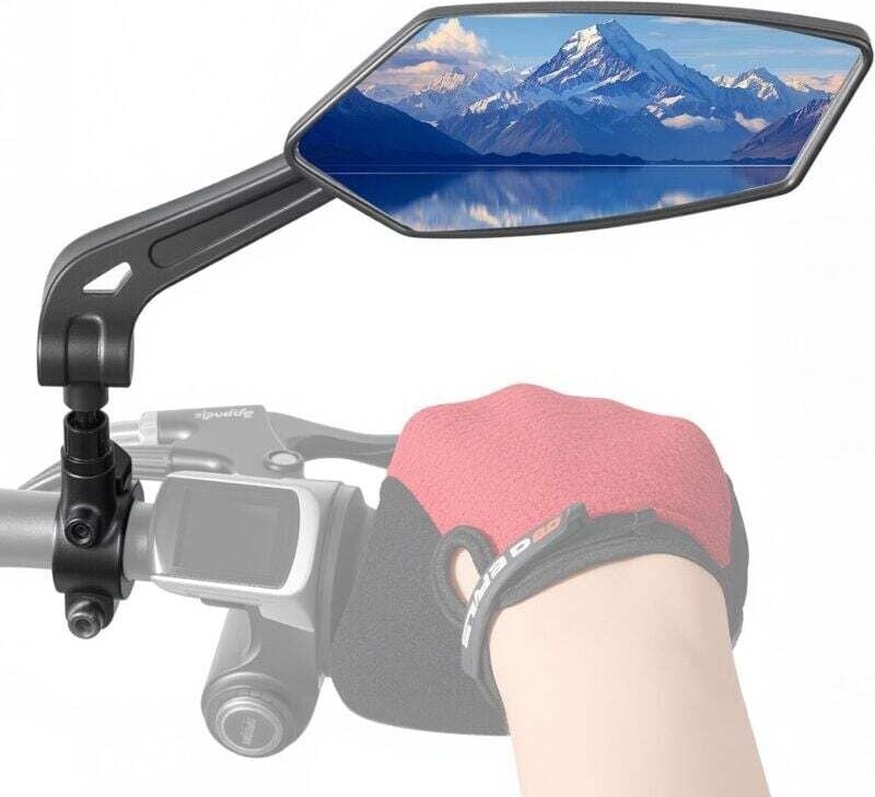 Rechter Fahrradspiegel, E-Scooter-Spiegel, universeller, um 360° verstellbarer HD-E-Bike-Spiegel