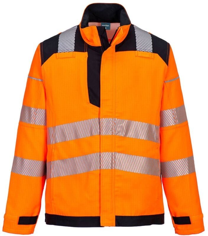 Portwest - Warnschutz-Arbeitsjacke PW3 FR722 Gr. l orange/schwarz