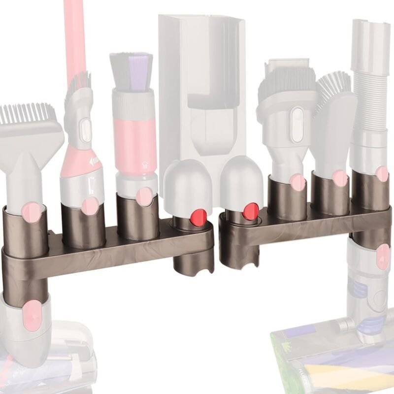 Wandmontierte Zubehörstation für Dyson V15 V12 V11 V10 V8 V7 Staubsauger (10 Aufbewahrungsfächer, 2er-Pack)