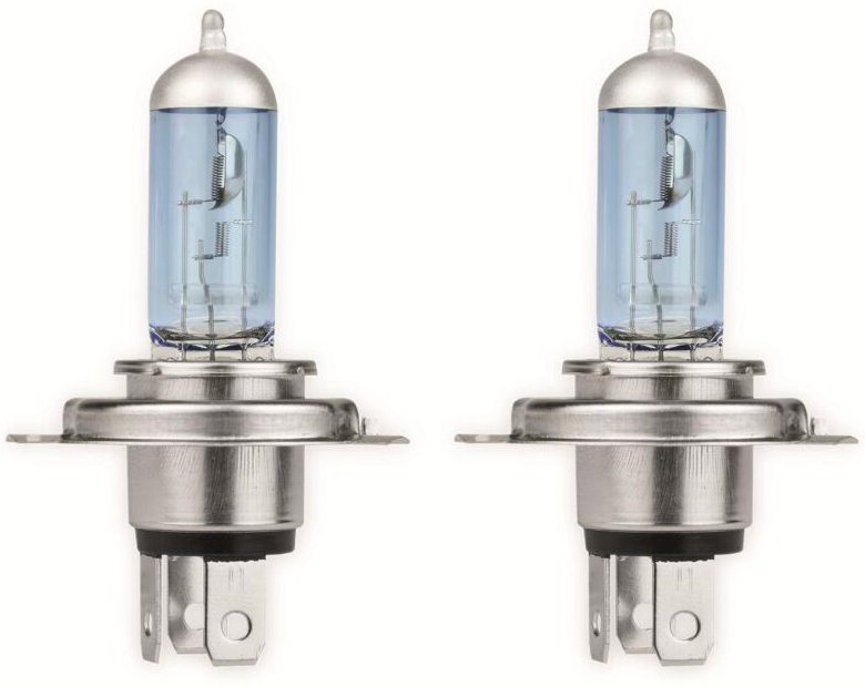 Eufab - Halogen-White Power Light H4, 12 v, 60/55 w, P43T, 2 Stück