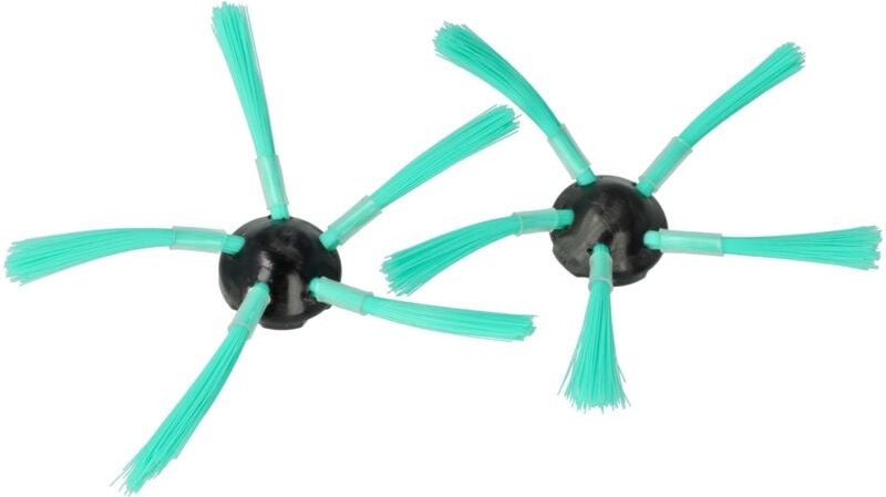 Vhbw - 2x Seitenbürste kompatibel mit Vorwerk Kobold VR300, VR-300 Saugroboter - Reinigungsbürsten Set, schwarz / grün