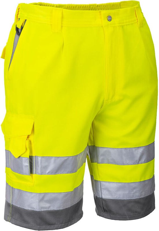 Bermuda HiVis Poly-Cotton Gelb/Grau XL - DE(50-52) - UK(40-41)
