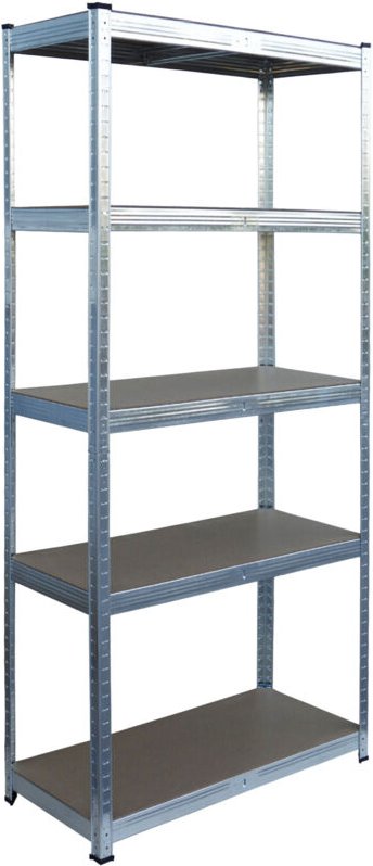 Thumbnail - Relaxdays Schwerlastregal, 5 Ebenen, HBT: 150 x 75 x 30 cm, bis 875 kg, Keller & Garage, Lagerregal, Stahl, silber