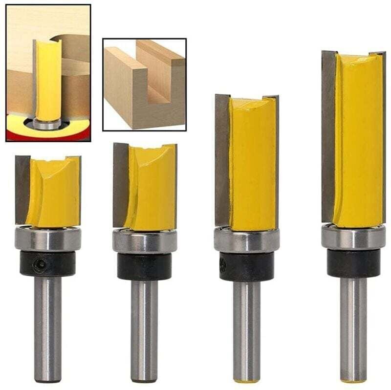 4er-Set Fräser, 8-mm-Schaft, Profil-, Nut- und Spiralfräser, Holzbearbeitung, professionelle Schneidwerkzeuge, Oberfräse...