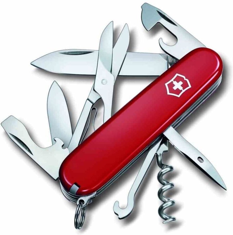 Offiziersmesser 'Climber' 91 mm 14 Funktionen rot