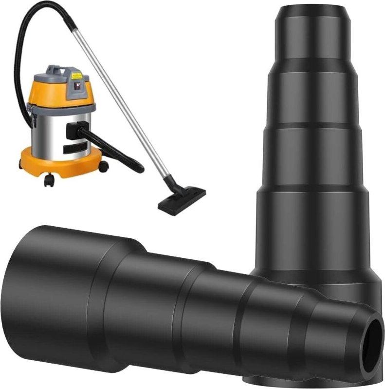 Set mit 2 Universal-Staubsaugerschlauchadaptern 23/30/34/42/50 mm, passend für Staubsauger und Schleifmaschinen.