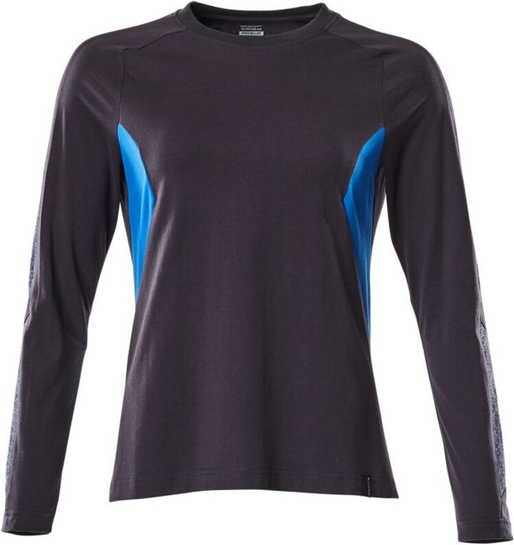 T-Shirt accelerate langarm Damen 18391 Gr. 2XL schwarzblau/azurblau - Mascot