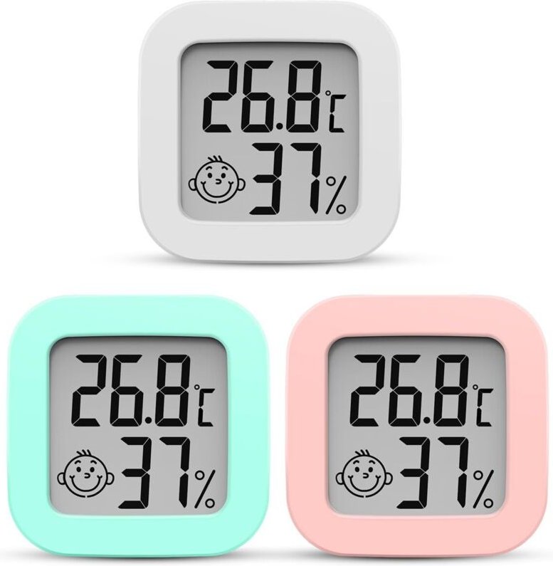 Mini-Thermometer-Hygrometer für den Innenbereich, digitales Thermo-Hygrometer mit präziser Umgebungstemperatur- und Feuc...
