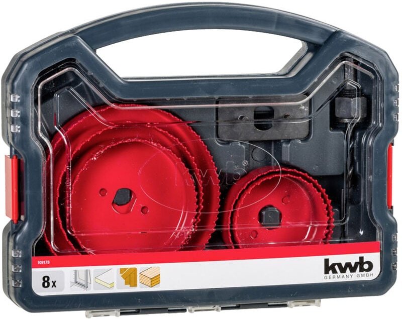 Thumbnail - KWB - 109178 Lochsägen-Set 8teilig 68 mm, 76 mm, 89 mm, 102 mm, 127 mm 8 St.