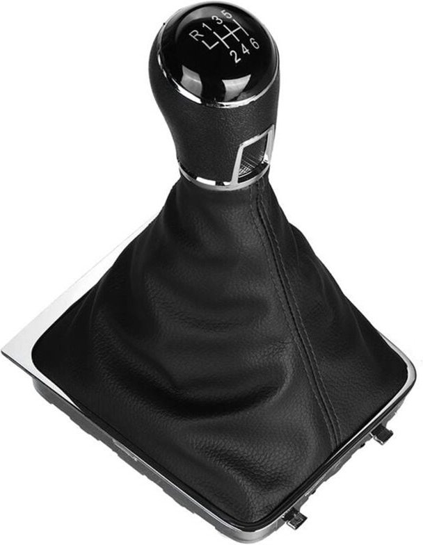 Tlily - 6-Gang-Schaltknauf Gamasche Kofferraumabdeckung PU-Leder für 3C B6 3C2 3C5 2005-2011