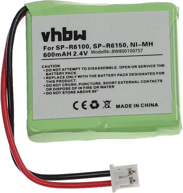 Vhbw - Akku Ersatz für GP5M2BMXZ, T304, E47H, GP0830, T335, BC102168, CP25, 82H für schnurlos Festnetz Telefon (500 mAh,...