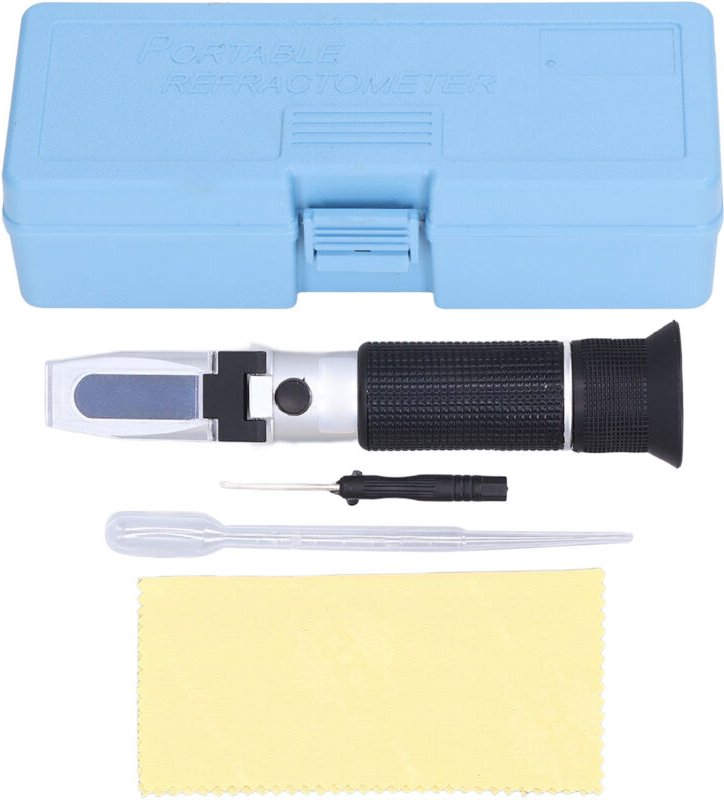 RASTKY Professionelles Refraktometer – Messgerät mit zwei Skalen für Zucker-, Getränke- und Landwirtschaftsanwendungen –...