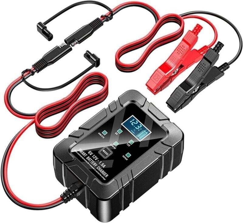 Chargeur Batterie 6V 12V Automatique Intelligent Entretien Réparation Désulfatateur Voiture Auto Moto Bateau Tondeuse