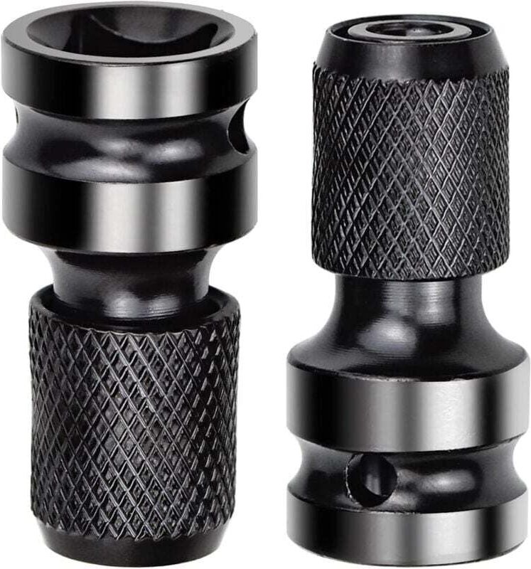 ZVD-2 Stück Steckschlüsseladapter, 1/2 Zoll Vierkant auf 1/4 Zoll Schlagschrauber-Adapter, Schnellspanner-Konverter für ...