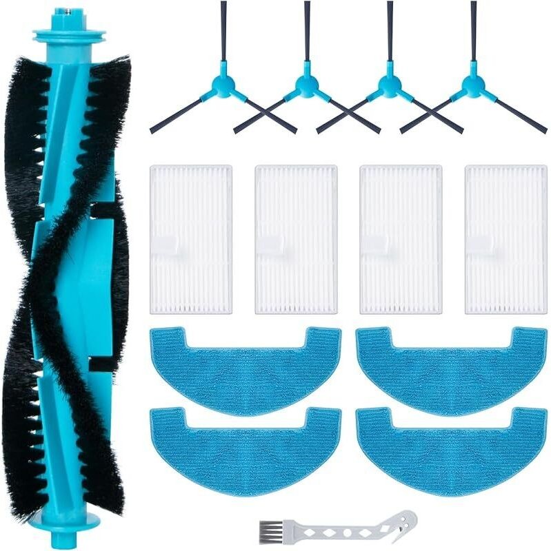 FOREHILL Zubehörset für Ultenic D10 Saugroboter - Lieferumfang: 1 Hauptwalzenbürste, 4 HEPA-Filter, 4 Reinigungstücher