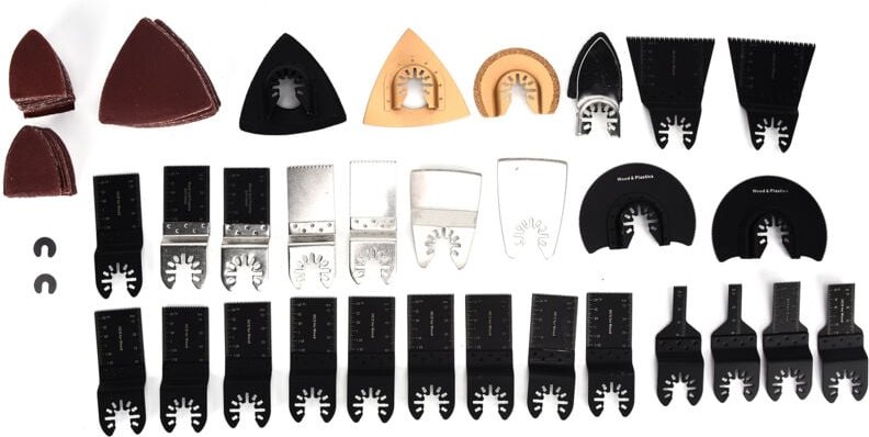 Oszillierendes Werkzeug-Sägeblatt-Set, Oszillierendes Multifunktions-Sägeblatt-Set aus Kohlenstoffstahl für Metall und H...