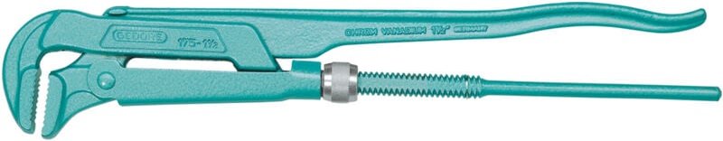Gedore 85° abgewinkelte Rohrzange, Spannweite 130 mm, schwedisch, selbstklemmend, massiv, Zahnung flammgehärtet, 175 4