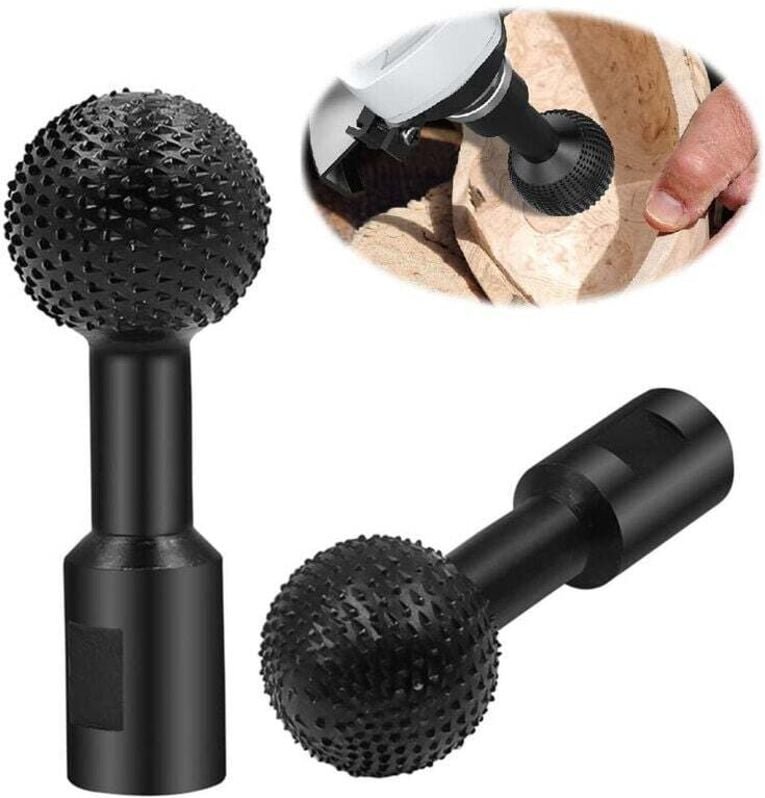 Kugelförmiger Rotationsfräser, Holzschnitz-Polierbohrer für 14 mm, Kugelhohlmeißel, für Winkelschleifer 115/125 (Durchme...