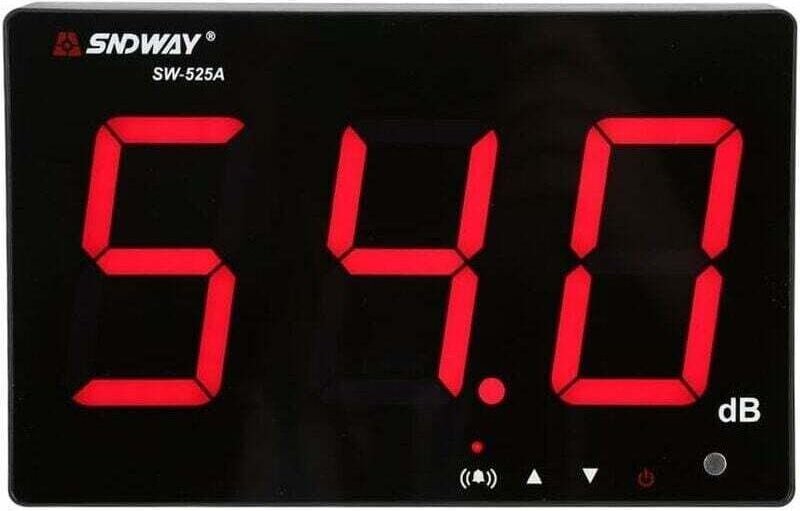 Un enregistreur de niveau sonore avec un seuil d'alarme fixe, un sonomètre numérique portable à écran LCD, mesurant de 3...