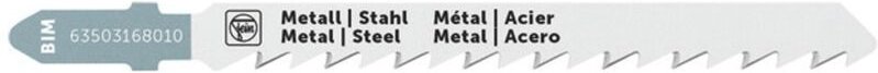 63503168010 Stichsägeblatt für Metall bim 75 T2 msa sc 5 St. - Fein