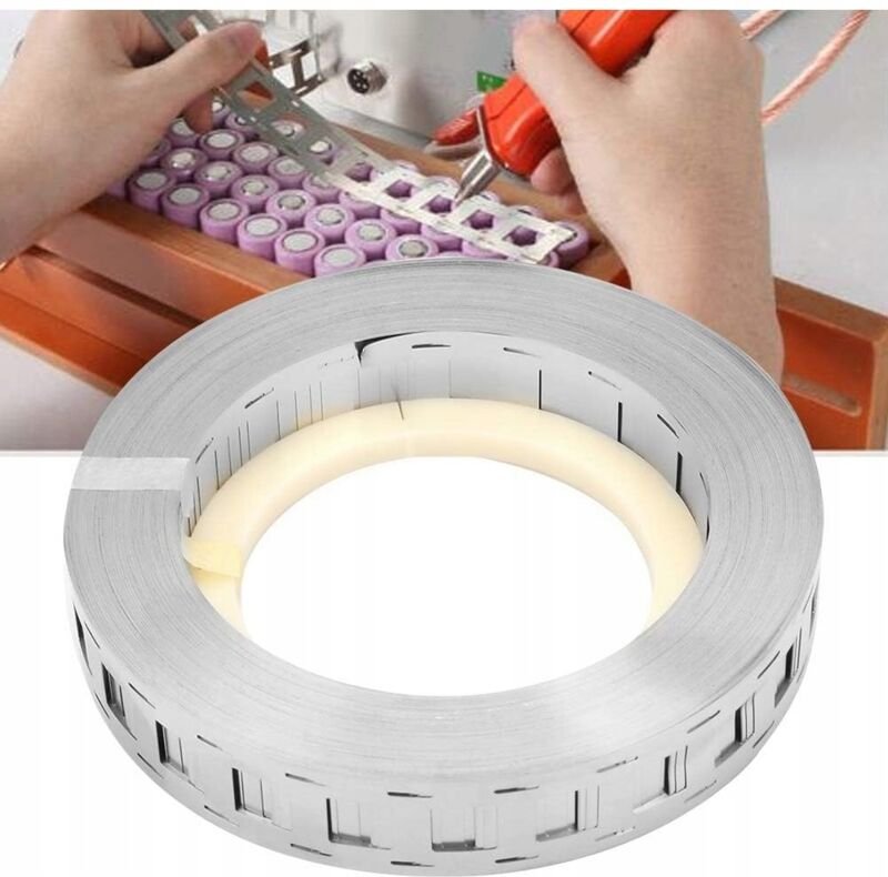 Rosfix Nickelband 25,5 mm x 0,15 mm – Stahlband mit Nickelbeschichtung 1,5 μm 1 m Länge Für Zellenschweißung 2P Hohe Lei...