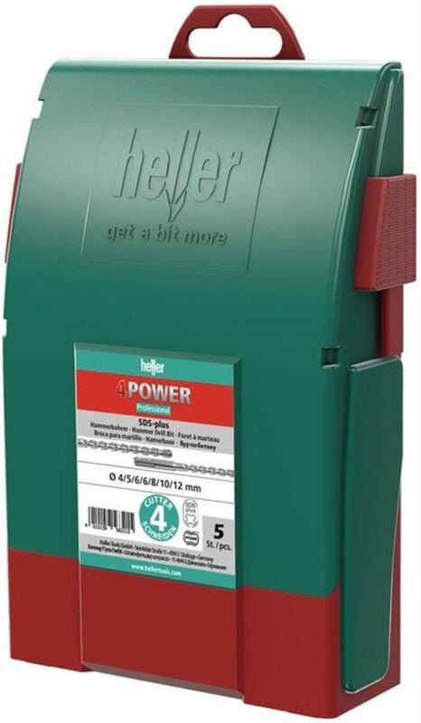 Hammerbohrersatz 4Power 7-teilig SDS-plus Kunststoffbox