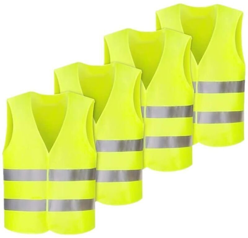 Sicherheitswesten für Autos, 360° reflektierende Sicherheitsweste, gelbe Weste, reflektierende Weste für Autos, Damen, H...